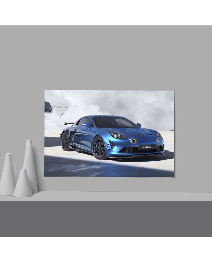 Cadre Alpine A110 Bleu Fond Fumée