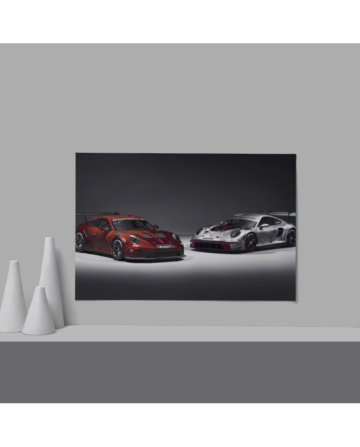 Cadre Porsche Rouge & Blanche