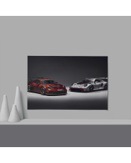 Cadre Porsche Rouge & Blanche