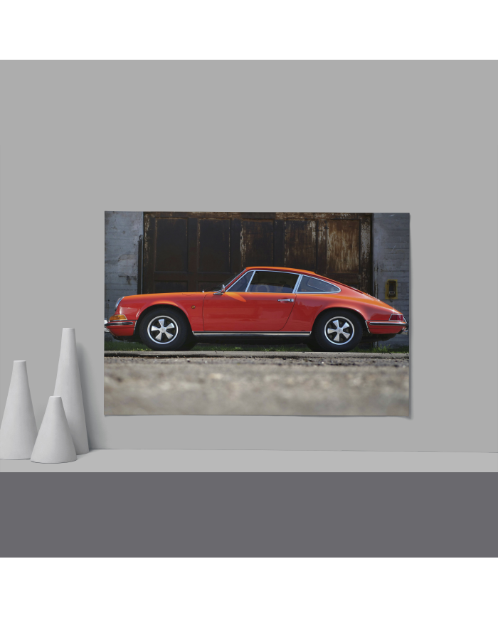 Cadre Porsche Vintage Orange