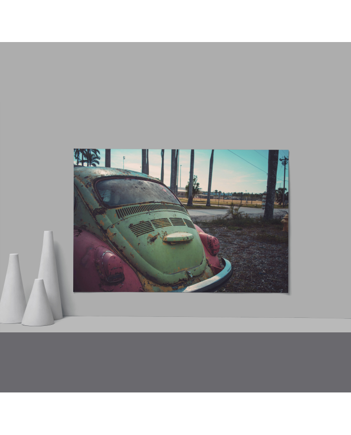 Cadre WK Coccinelle Rouge & Vert Rouillée