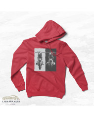 Sweat Rouge - Motos contrastées
