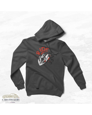 Sweat à capuche unisexe gris foncé : Parce qu'on peut aimer rouler, mais rester en sécurité !