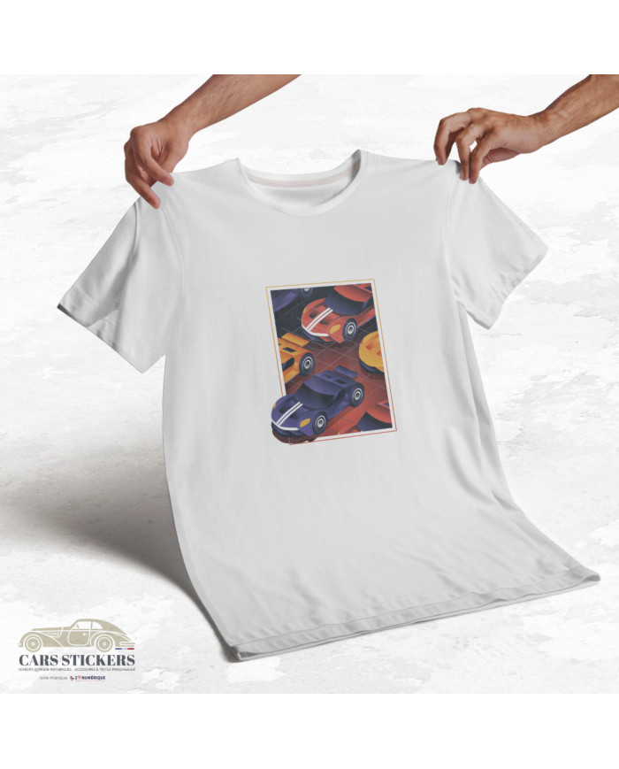 T-shirt blanc à col rond - Sortir du cadre