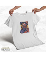 T-shirt blanc à col rond - Sortir du cadre