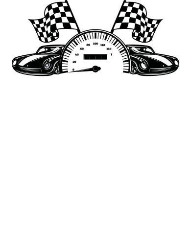 T-shirt beige à col rond - Black & White Racing