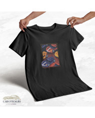 T-shirt noir à col rond - Sortir du cadre