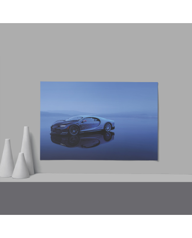 Cadre Bugatti Chiron Bleu