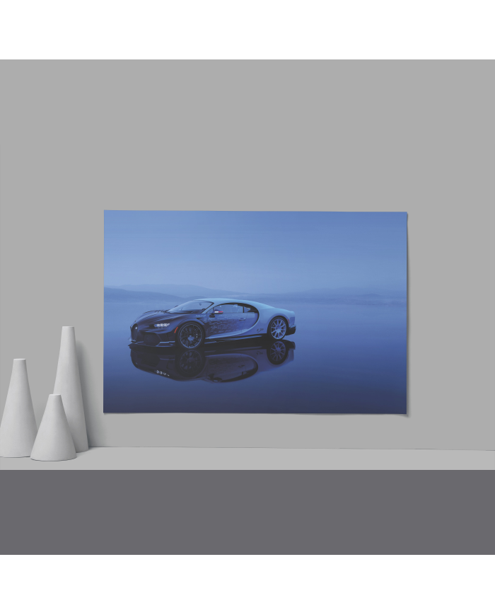 Cadre Bugatti Chiron Bleu