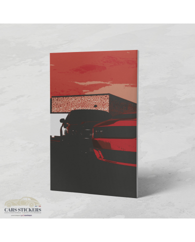 Cadre DODGE CHARGER - Rouge & Noir