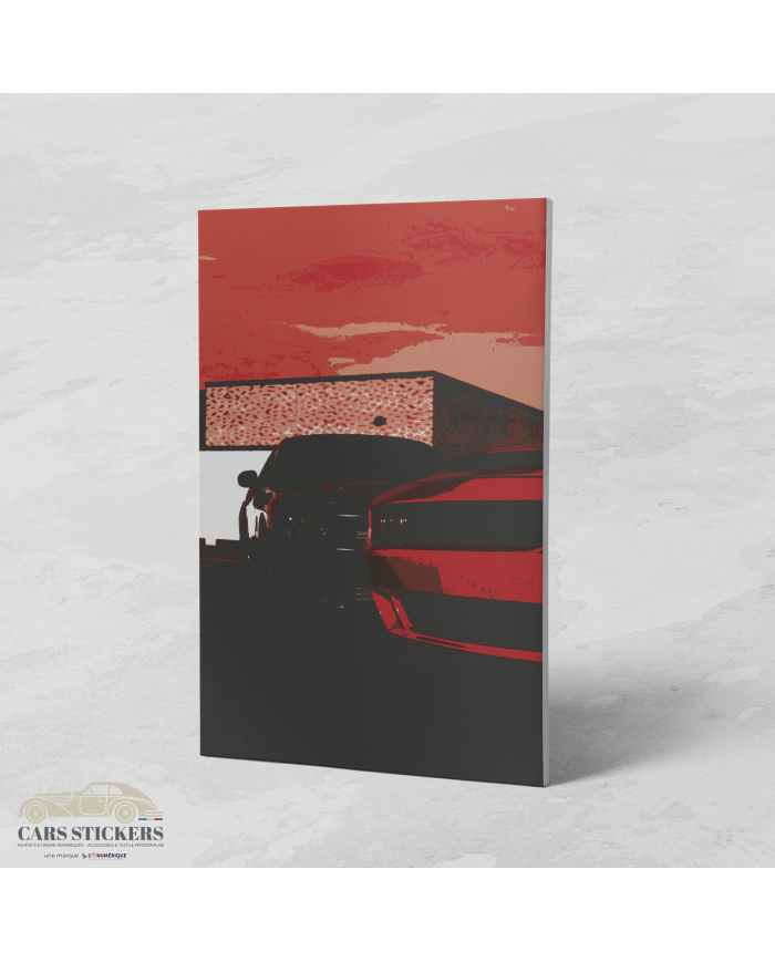 Cadre DODGE CHARGER - Rouge & Noir