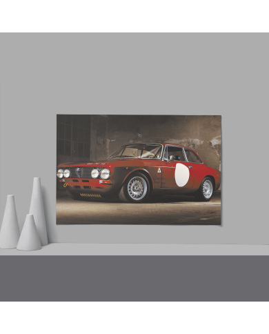 Cadre Lancia Rouge Vintage