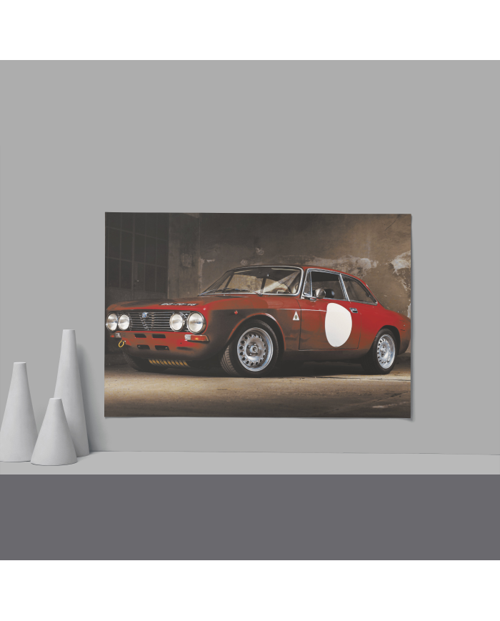 Cadre Lancia Rouge Vintage