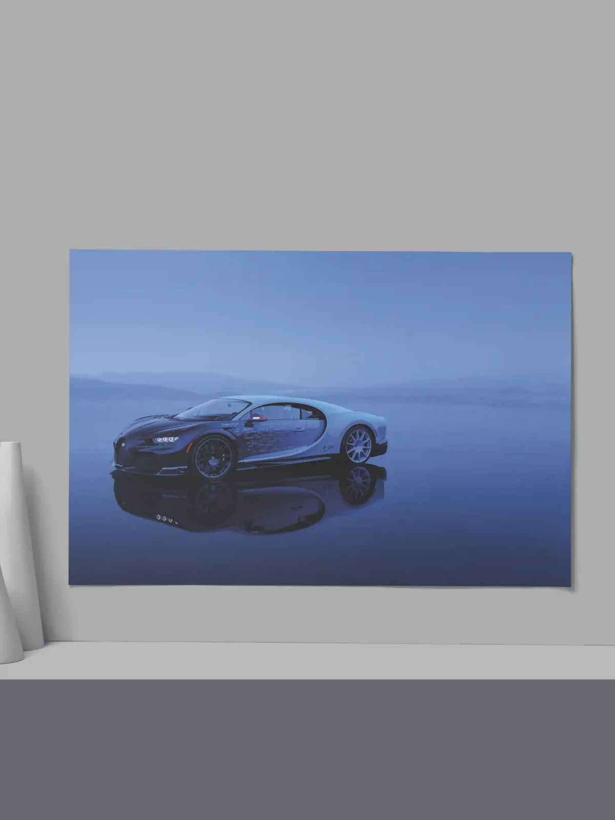 Cadre Bugatti Chiron Bleu