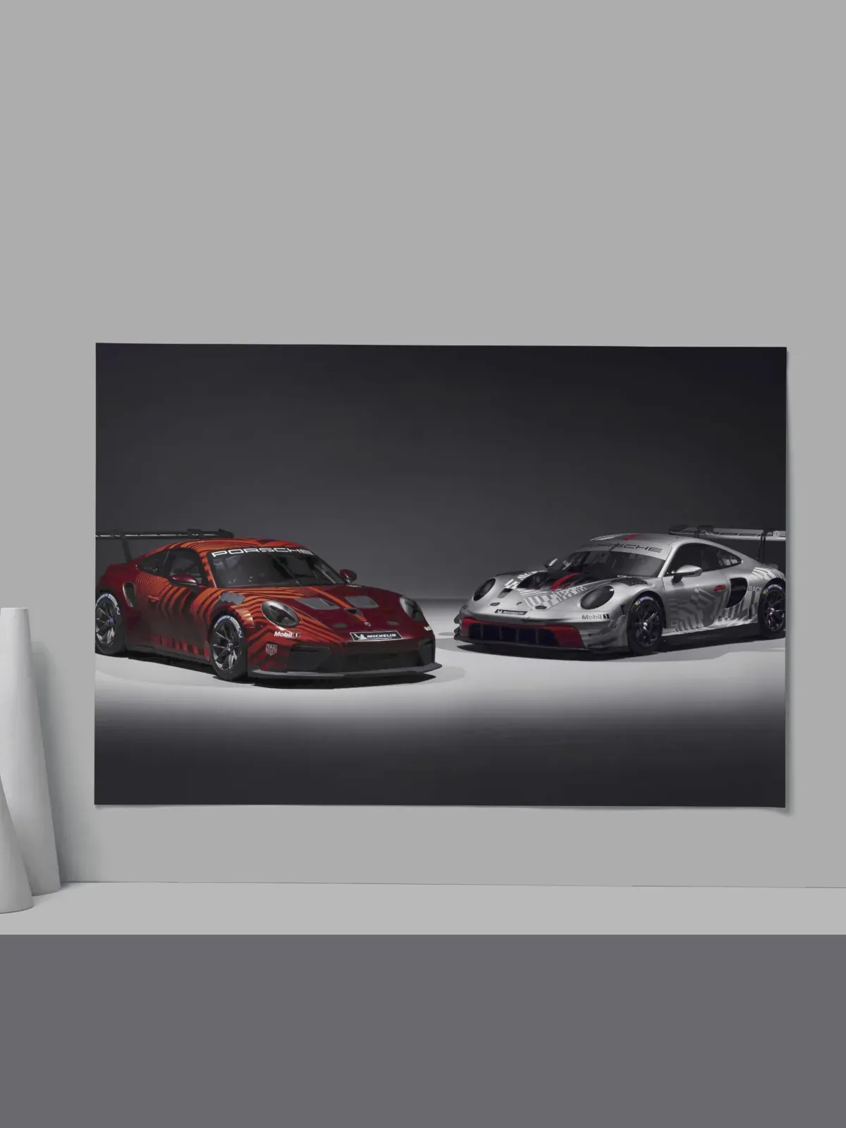 Cadre Porsche Rouge & Blanche