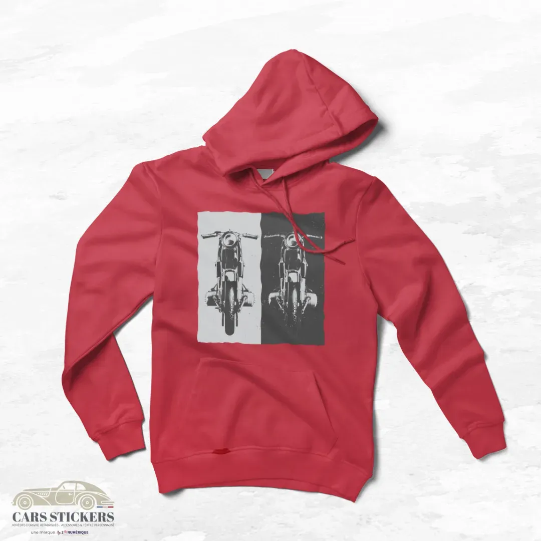 Sweat Rouge - Motos contrastées