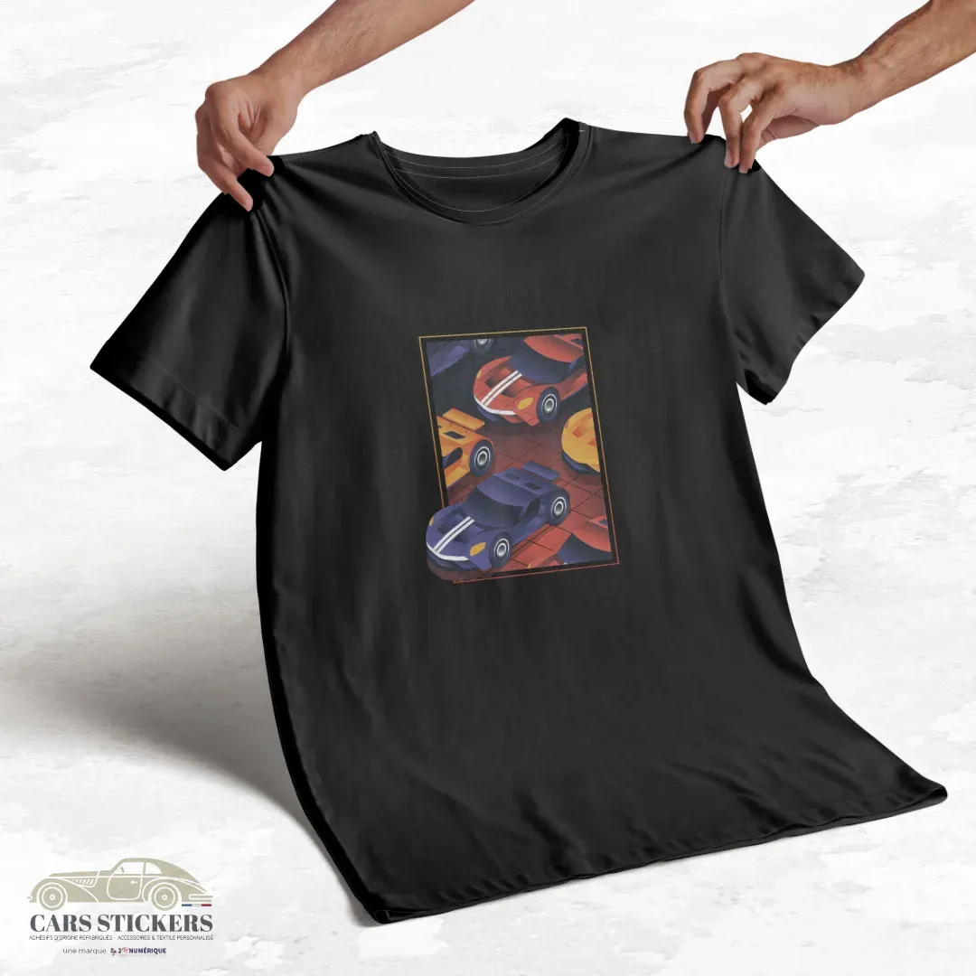 T-shirt noir à col rond - Sortir du cadre