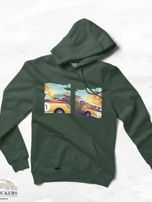 Sweat Vert foncé - Course de voitures pop