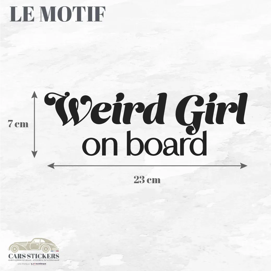 Sticker "Weird Girl on board"