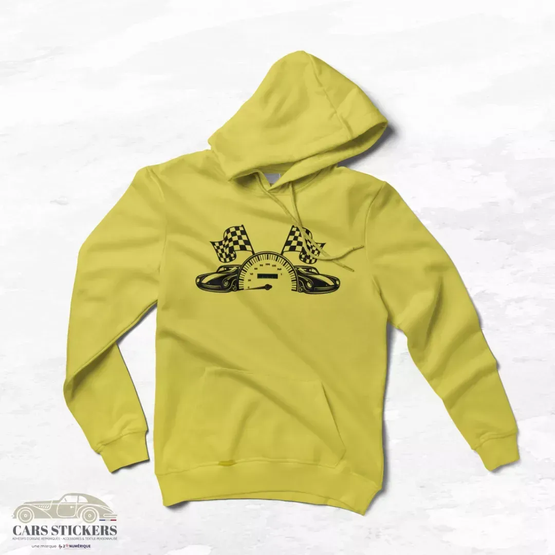 Sweat Jaune - Black & White Racing