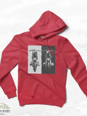 Sweat Rouge - Motos contrastées