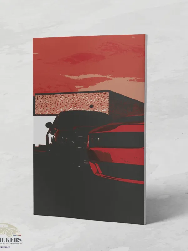Cadre DODGE CHARGER - Rouge & Noir