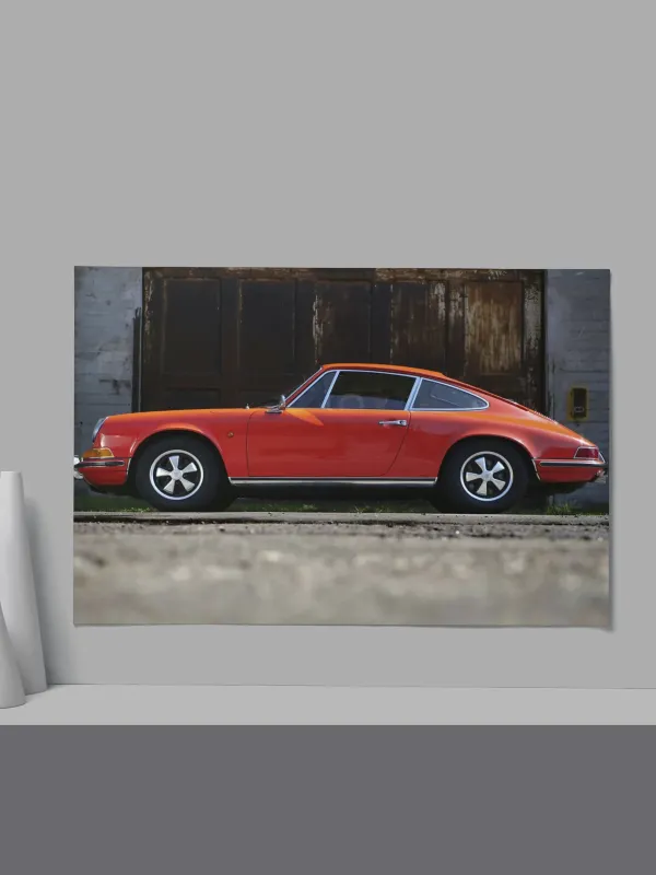 Cadre Porsche Vintage Orange