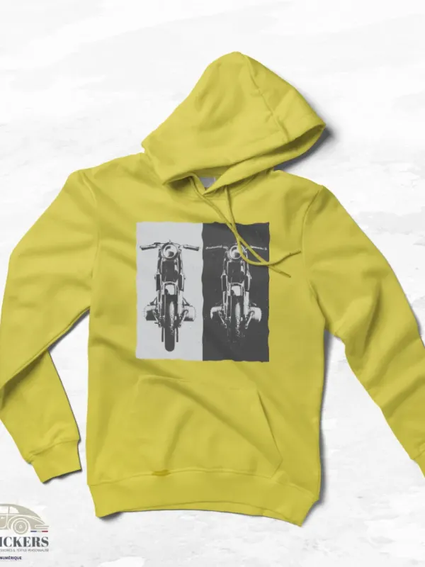Sweat Jaune - Motos contrastées