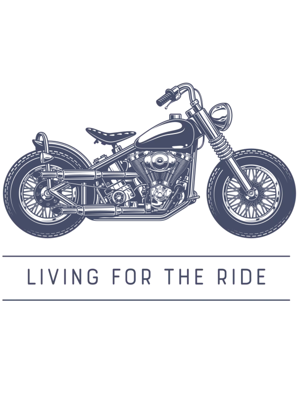 T-shirt beige à col rond - Living for the Ride
