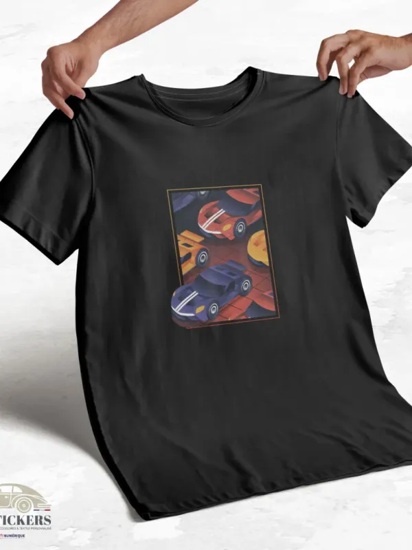 T-shirt noir à col rond - Sortir du cadre